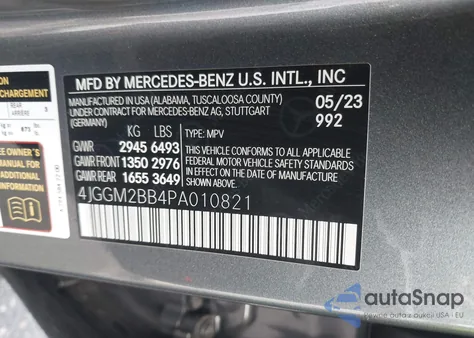 2023 Mercedes-Benz Eqe 350+ Suv from USA, damaged, VIN 4JGGM2BB4PA010821